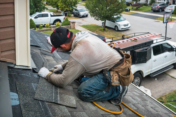 Professional Flat Roof Repair technician working in Hopkinton, RI